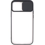 J20L-05BK [iPhone 12 用 スライドカメラカバーケース BK]