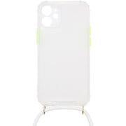 J20-07WH [iPhone 12 mini 用 ネックストラップ付きケース WH]