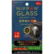 TY-AW2040-GH3-GNCCBK [Apple Watch 40mm SE / 6 / 5 / 4 用 NIPPON GLASS 保護ガラス 超神設計EX Pro 2倍強化 ブラック 超透明]