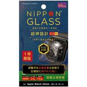 TY-AW2044-GH3-GNCCBK [Apple Watch 44mm SE / 6 / 5 / 4 用 NIPPON GLASS 保護ガラス 超神設計EX Pro 2倍強化 ブラック 超透明]