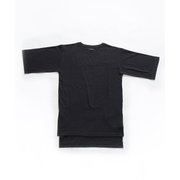 オーガニックコットン ロングTシャツ8分袖(bk) ial0070blk