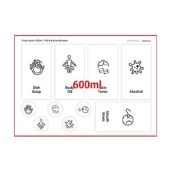 PETポンプ用ラベル ピクトA600ml用 lapt005kppawh