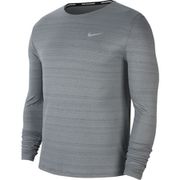 ナイキ DRI-FIT マイラー ロングスリーブ トップ CU5990-084 スモークグレー Sサイズ [ランニングシャツ メンズ]