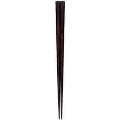 ISSOU 箸 四方面縞黒檀 浄法寺漆仕上 24cm
