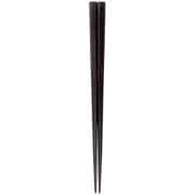 ISSOU 箸 四方面縞黒檀 浄法寺漆仕上 22cm