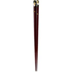 ISSOU 先角箸 会津蒔絵 仲良しふくろう 23cm