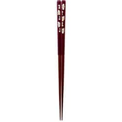 ISSOU 箸 貝象嵌 白金桜 21cm