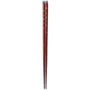 ISSOU 先角箸 若狭塗 粋柄 玉響/花 23cm