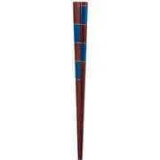ISSOU 五角箸 粋柄 市松格子 ブルー 18cm