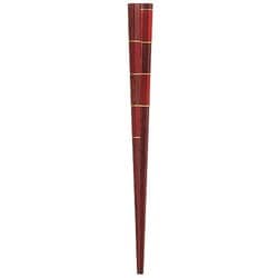 ISSOU 五角箸 粋柄 市松格子 レッド 18cm