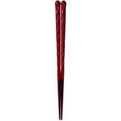 ISSOU 先角箸 若狭塗 粋柄 孔雀 20.5cm