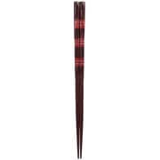 ISSOU 先角箸 若狭塗 粋柄 花巻 21cm