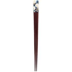 ISSOU 先角箸 若狭塗 粋柄 華菊 23cm