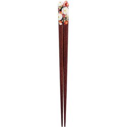ISSOU 先角箸 若狭塗 粋柄 華菊 20.5cm