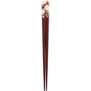 ISSOU 先角箸 若狭塗 粋柄 華菊 20.5cm