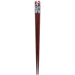 ISSOU 先角箸 若狭塗 粋柄 そよ風桜 23cm