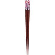 ISSOU 先角箸 若狭塗 粋柄 そよ風桜 20.5cm