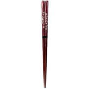ISSOU 先角箸 若狭塗 粋柄 けずり桜 21cm