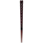 ISSOU 先角箸 若狭塗 粋柄 王道 曙 23cm