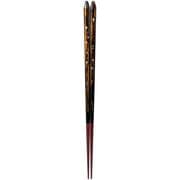 ISSOU 先角箸 若狭塗 粋柄 琥珀 23cm