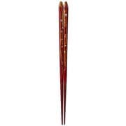 ISSOU 先角箸 若狭塗 粋柄 琥珀 21cm