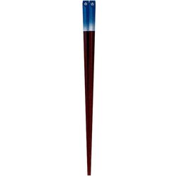 ISSOU 五角箸 若狭塗 粋柄 立山 23cm