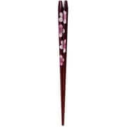 ISSOU 五角箸 若狭塗 粋柄 桜彩 21cm