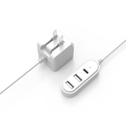 AC充電器 USB-A×2＋Type-C×1ポート ケーブル 1.2m ホワイト FUSB-ACHU2CWH