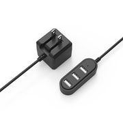 AC充電器 USB-A×3ポート ケーブル 1.2m ブラック FUSB-ACHU3BK