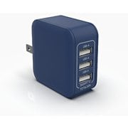 USBAC充電器 最大合計出力3.6A USB-A×3 3台同時充電可能 ネイビー FUSB-ACU31NV
