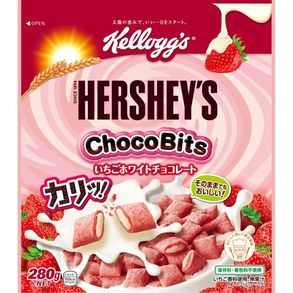 日本ケロッグ ハーシーチョコビッツ いちごホワイトチョコレート 280g 販売実績no 1 シリアル