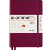 手帳 ウィークリーバーチカル(縦型) ミディアム(A5) ポートレッド 362070