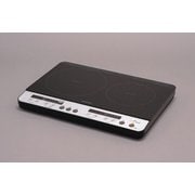 2口IHコンロ ブラック IHK-W12-B
