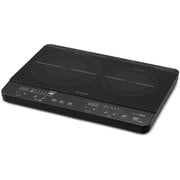 2口IHコンロ ブラック IHK-W13-B