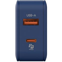 USB急速充電器 最大出力20W USB PD（パワーデリバリー）対応 USB-A×1/Type-C×1 ネイビー FUSB-ACU11PDNV