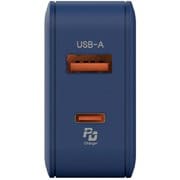 USB急速充電器 最大出力20W USB PD(パワーデリバリー)対応 USB-A×1/Type-C×1 ネイビー FUSB-ACU11PDNV