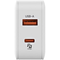 USB急速充電器 最大出力20W USB PD（パワーデリバリー）対応 USB-A×1/Type-C×1 ホワイト FUSB-ACU11PDWH
