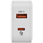 USB急速充電器 最大出力20W USB PD(パワーデリバリー)対応 USB-A×1/Type-C×1 ホワイト FUSB-ACU11PDWH