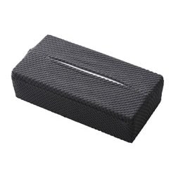 ストレッチティッシュカバー ボックス用 ブロック柄 ダークグレー N-7762