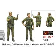 HF757 アメリカ海軍 F-4 ファントムIIパイロット 2体入 ベトナム戦争 [1/32スケール プラモデル]