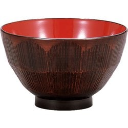 レンジはつり大汁椀 栃木目