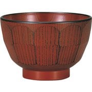 レンジ欅はつり杢目汁椀 根来