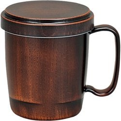 フタ付スタックマグカップ 栃塗