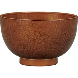 レンジ欅杢目大汁椀 ライトブラウン
