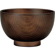 レンジ欅杢目大汁椀 ダークブラウン
