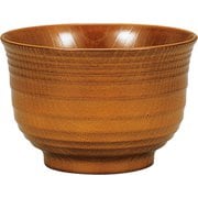 レンジ千筋欅杢目汁椀 ライトブラウン