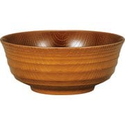 レンジ千段欅杢目麺鉢 ライトブラウン