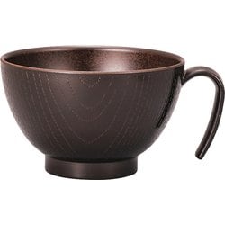 レンジ手付木目椀（L） ダークブラウン
