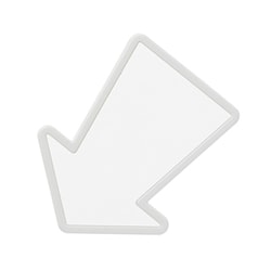文字が書けるマグネットクリップ（アロー）ホワイト Mag-On8100
