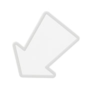 文字が書けるマグネットクリップ(アロー)ホワイト Mag-On8100